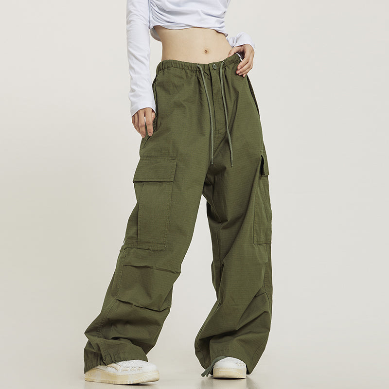 CTB Monochrome Baggy Cargo Pants