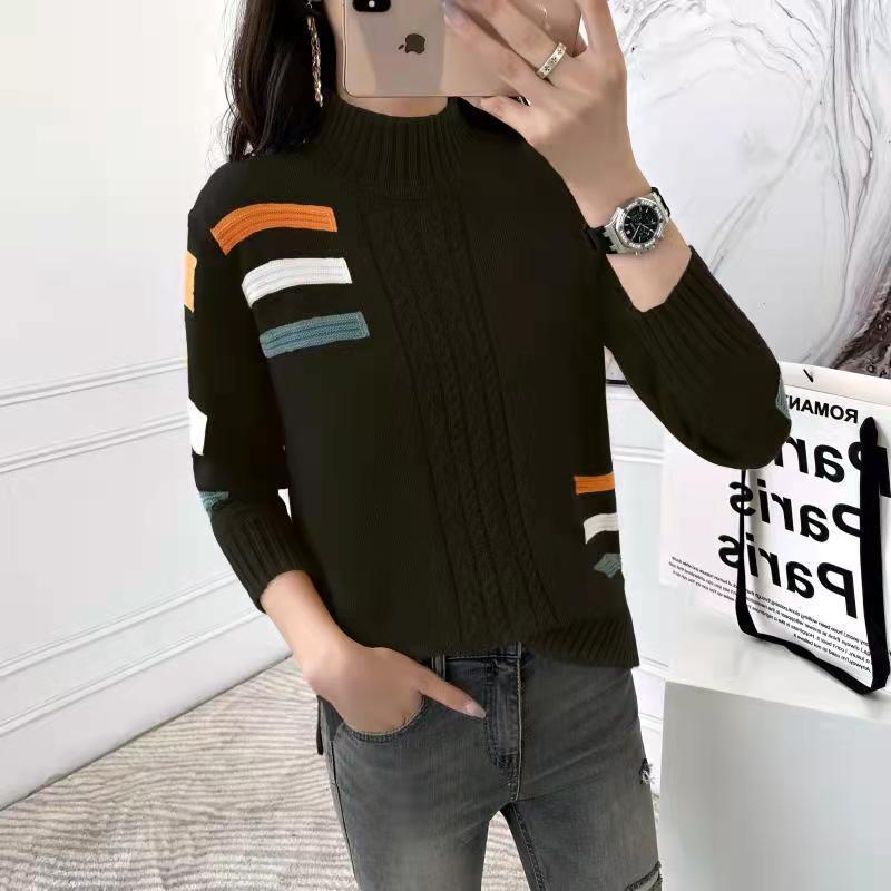 Hot spot sales  Autumn and winter wear plus size Knitwear Korean loose cardigan Round neck knitted sweater women long sleeve knitted top