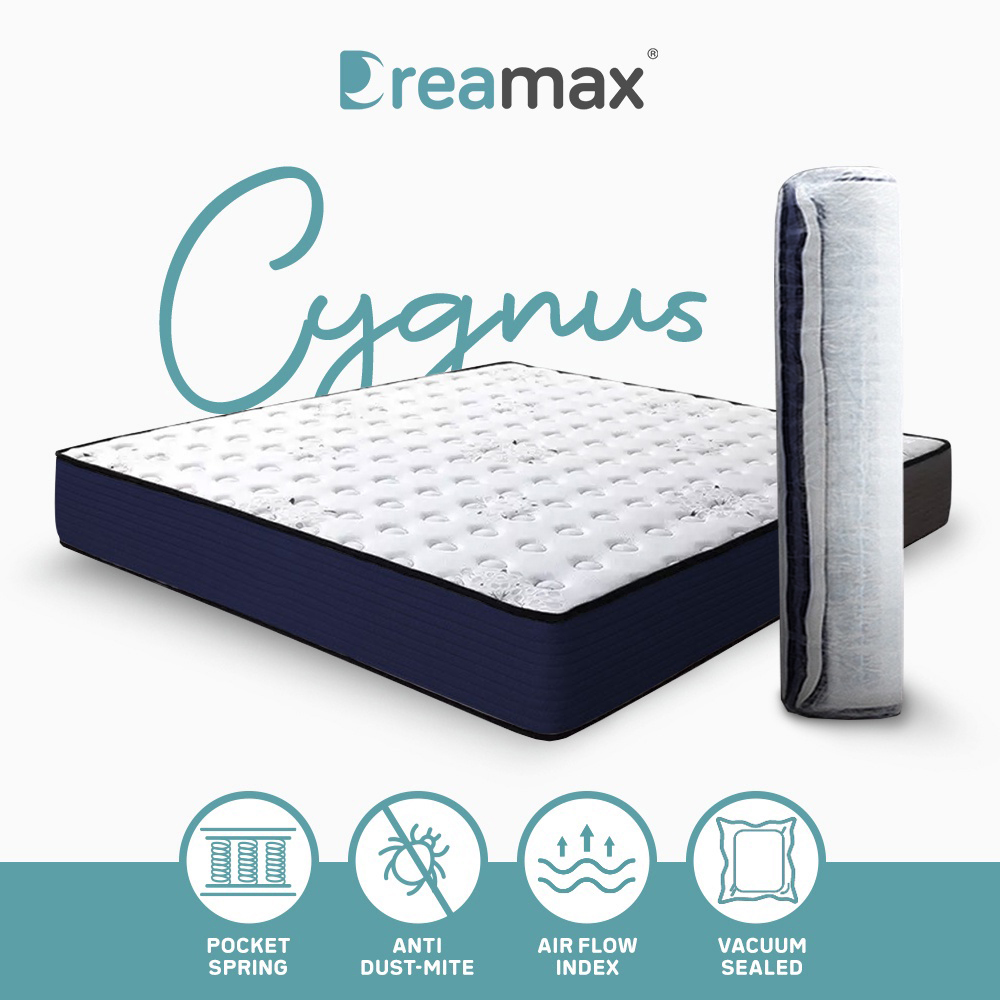 [Bulky] DREAMAX Cygnus Spring Mattress - 8" / Single/S.Single/Queen/King / Pocket Spring System / Air Flow Index / bulky