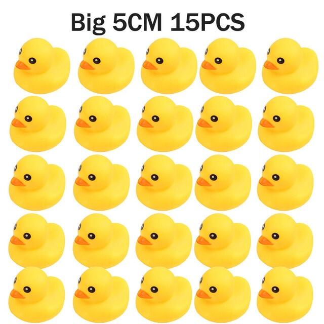 15-120pcs 3.5/5CM Squeaky Rubber Duck Duckie Float Bath Toys Baby Swimming Pool Shower Water Toys for Baby Toys 0 12 months