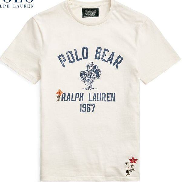 RL Polo Bear T-shirt, cotton print, casual versatile short sleeves