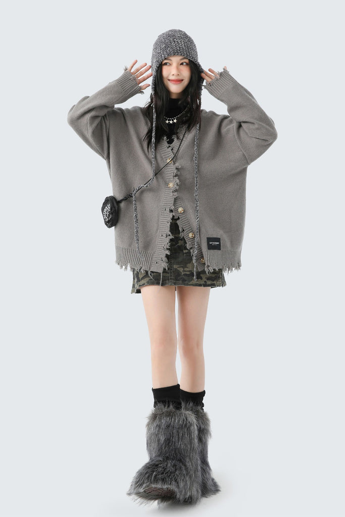 CyNi Distressed Cardigan