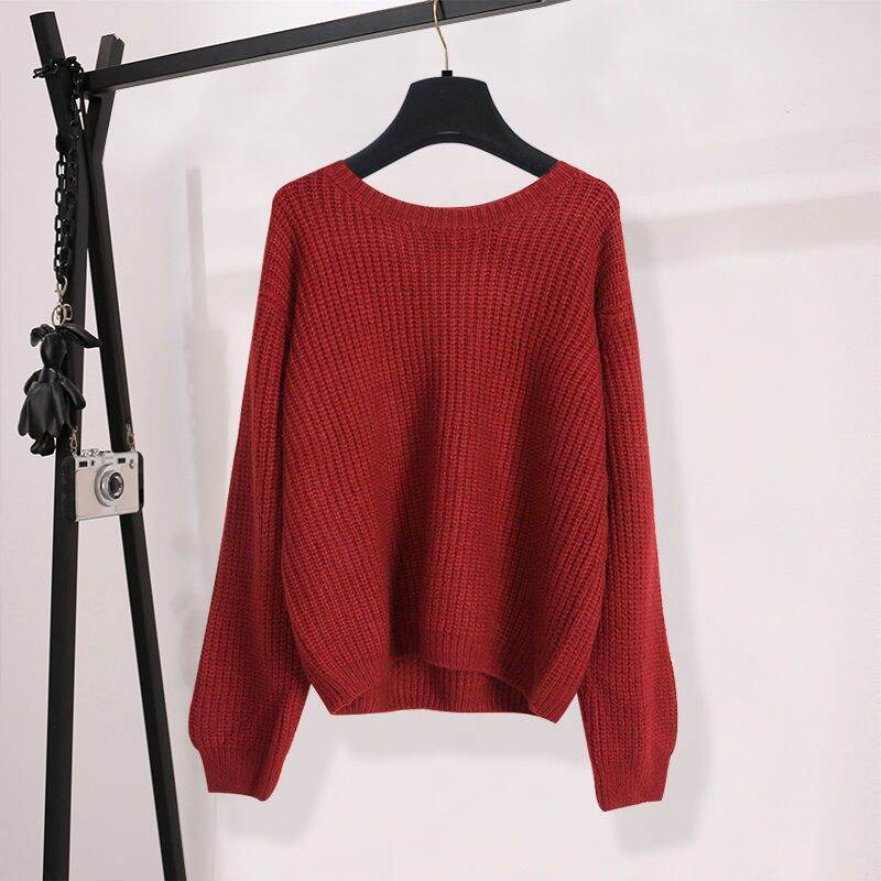 Plus Size Autumn and Winter Clothing Idle Style Fancy Super Nice Sweater for Women 2023 New Christmas Red New Year Sweater