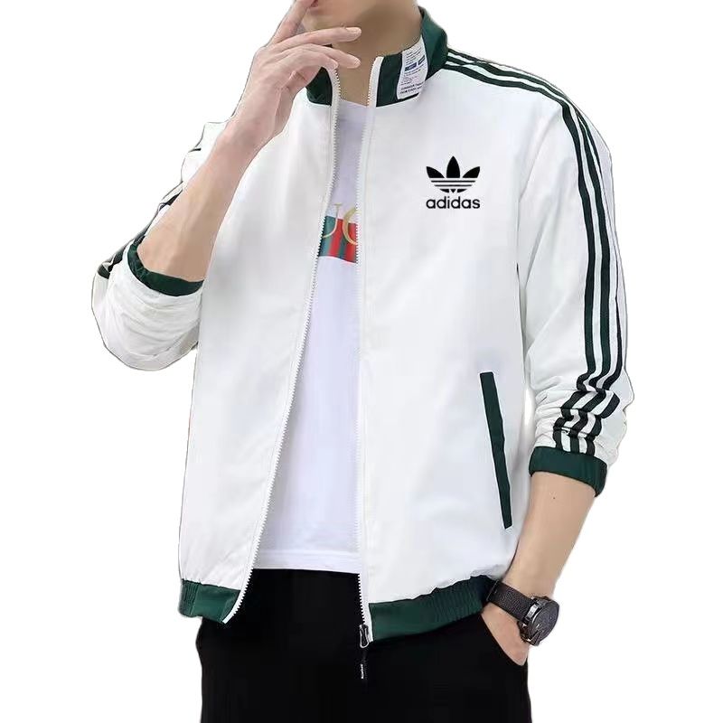 Mens Zipper Stand Collar Jacket Men's Spring Autumn Long Sleeve Lighweight Windbreaker Waterproof Coat