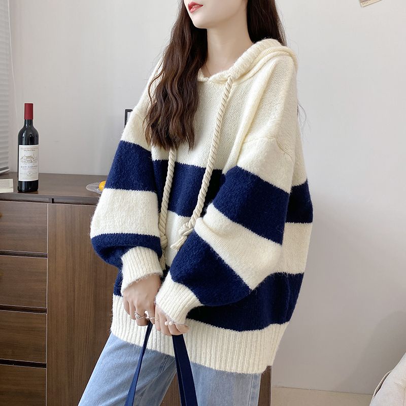 「 Hot spot sales  Autumn and winter wear women long sleeve knitted sweater women plus size cardigan Round neck knitted top Korean loose kintwear