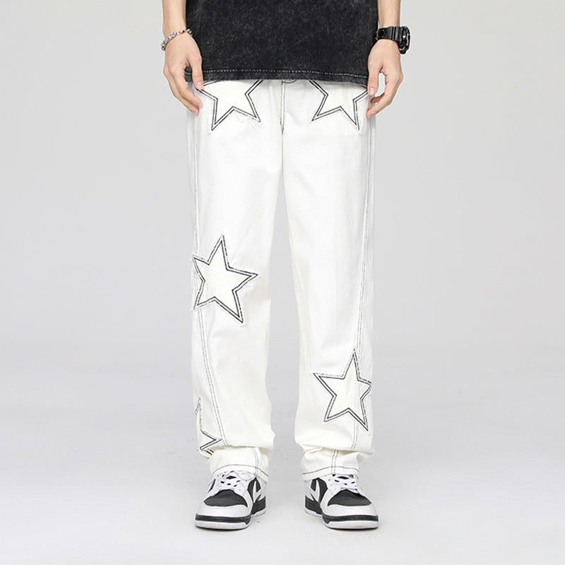 GTRG Star Patched Denim Jeans