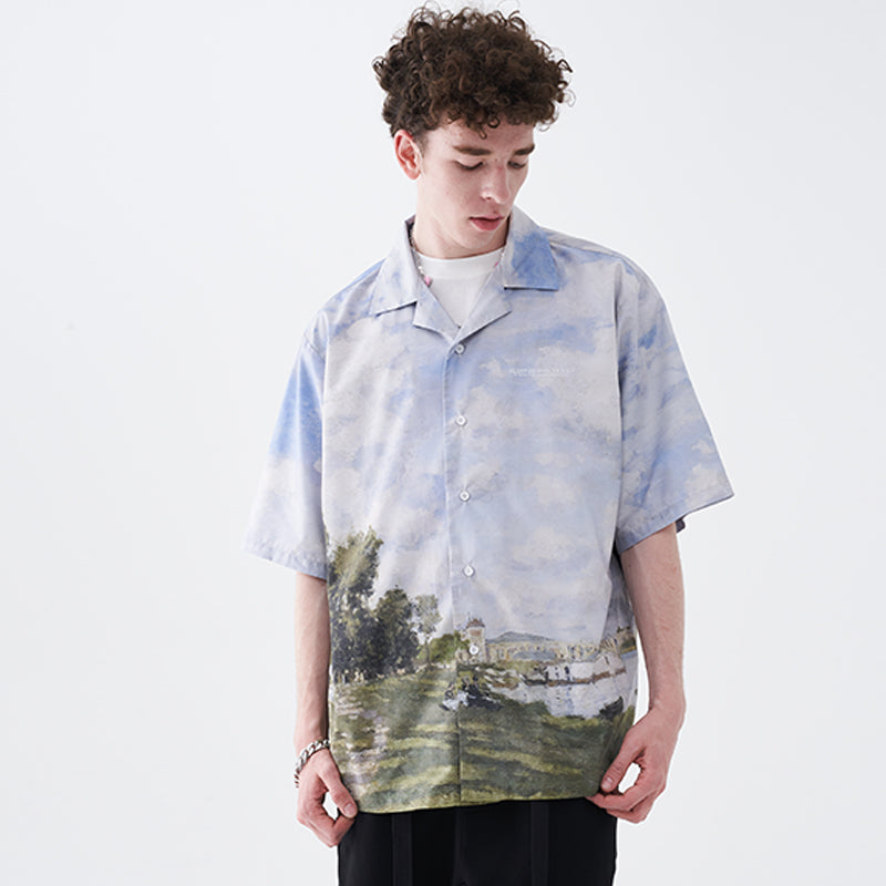 HARSH and CRUEL Painted Spring Button-Up