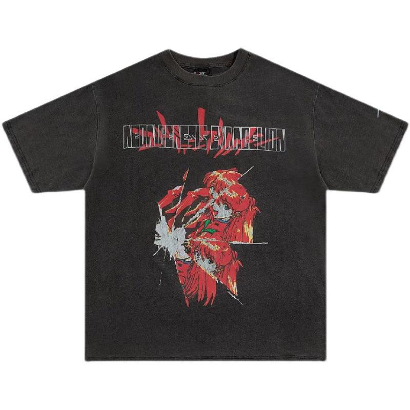 Vintage Washed "Asuka Sehnsucht" Oversized Tee