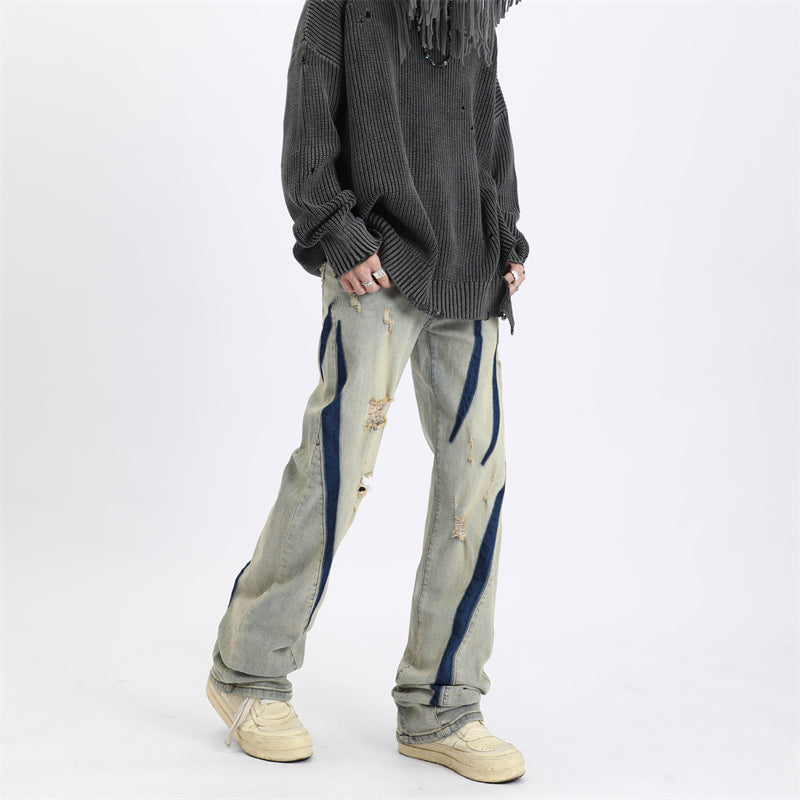 MaxDstr Scratch Ripped Jeans